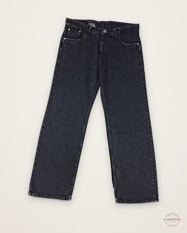 Garwood Black Ball Wash baggy jeans, front view