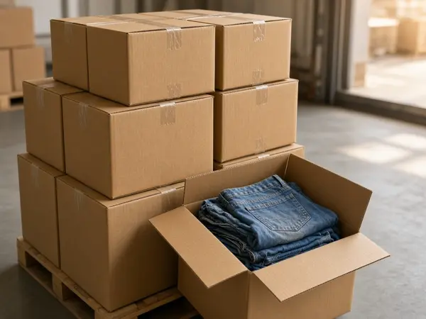 Packed cartons ready for dispatch